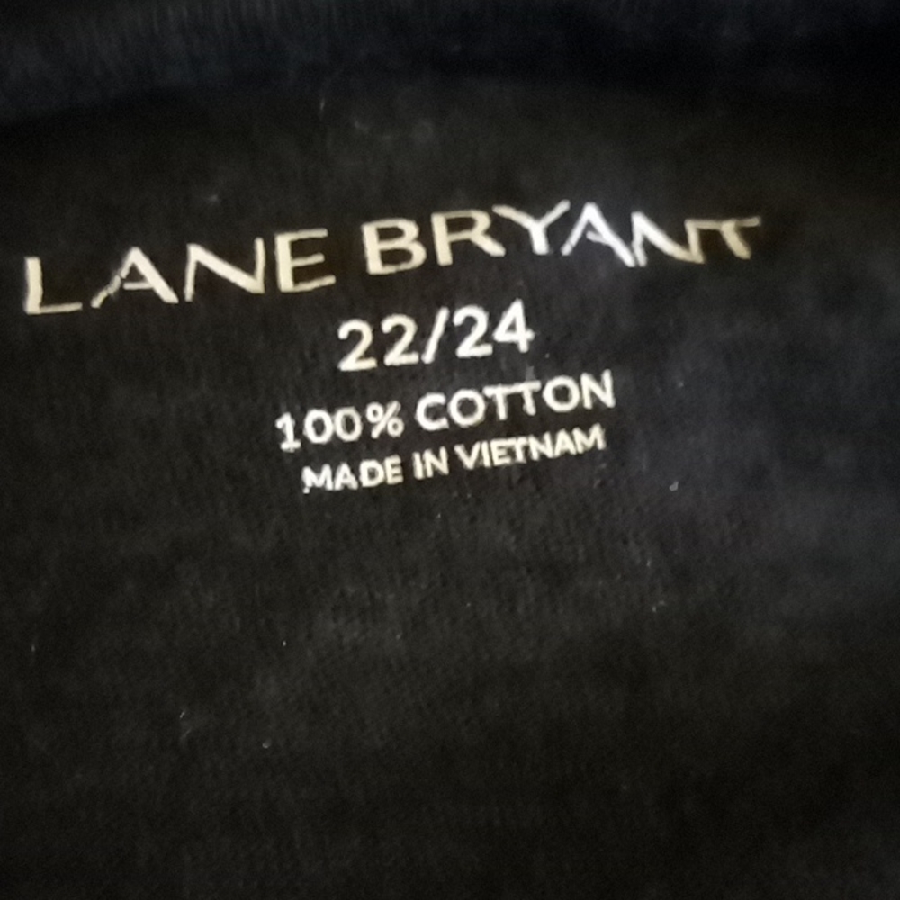 Lane Bryant Women's Black Layering Top Size 22/24 Sequin Bling Artsy Comfy - Picture 8 of 8